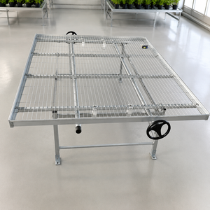 Mesa de trabajo rodante para invernadero con malla de alambre para siembra de tomates y cultivo de vegetales - Product Image 1