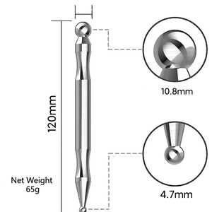 Stylo de massage à double pointe en acier inoxydable pour points d'acupuncture, outil portatif de drainage des méridiens, masseur de points de pression pour les yeux - Product Image 3