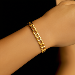 Bracelet à maillons tendance en acier inoxydable 316L plaqué or PVD, bijoux durables et résistants pour femmes - Product Image 3