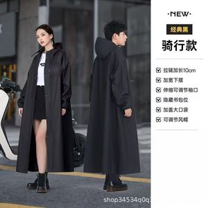 Long Raincoat For Electric Bike Riders Adults Unisex Khaki Travel Wear Waterproof Full Body Protection Coat - Product Image 2
