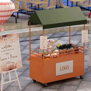 Carrito de Comida con Estructura de Acero Resistente |   Carrito de Mano <span class=keywords><strong>para</strong></span> Comida Callejera y Puestos de Comida en Mercados Nocturnos - Product Image 2