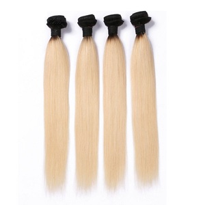Paquete de Cabello Brasileño Remy 1B/613 con Cierre, Rubio con Raíces Negras para Tejido - Product Image 3