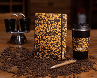 Journal d'affaires écologique avec logo personnalisé FOCUS Carnet de notes en liège pour marc de café durable Planificateur de cadeaux promotionnels