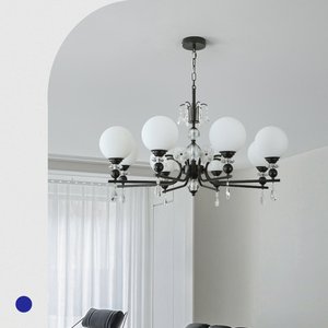 Spherical Chandelier Vintage Creamy Retro Modern Multi Head E27 <b>LED</b> <b>Light</b> For Bedroom Hallway Dining Room - Product Image 2