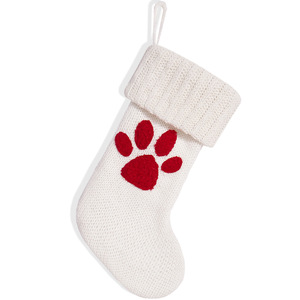 Chaussettes suspendues de vacances imprimées de patte Bas de Noël tricoté pour décoration de fête d'arbre de Noël de cheminée - Product Image 5