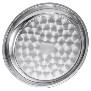 Plateau de service en acier inoxydable, plateaux alimentaires, <span class=keywords><strong>plat</strong></span> en acier inoxydable, grand <span class=keywords><strong>plat</strong></span> de service, grand <span class=keywords><strong>plat</strong></span> de service <span class=keywords><strong>rond</strong></span>, <span class=keywords><strong>plat</strong></span> - Product Image 3