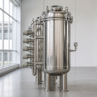Réservoir de filtration industriel en acier au carbone, filtre à sable mécanique multimédia, cuve sous pression à rétrolavage automatique pour traitement des eaux usées 5000L/heure 1