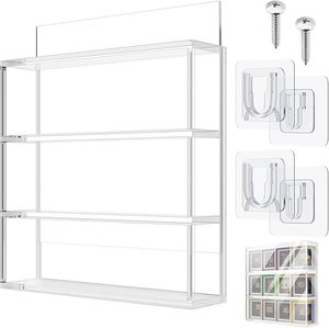 Rõ ràng Acrylic 3-Lớp hiển thị đứng cho <span class=keywords><strong>Funko</strong></span> bitty Pops chống bụi mini hình Showcase Wall Mount lưu trữ Box đối với trang sức - Product Image 1