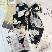 SongMay nœud de cheveux design Tissu Doux Longue Queue Grand nœud Pince à cheveux Vintage Soie Élégant Accessoires de cheveux arcs bébé Filles
