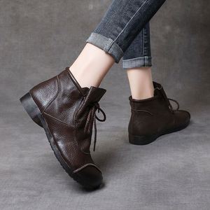 Retro Style Western Square Toe Square Heel Soft PU Ladies' Midi Ankle <b>Boots</b> with Soft Soles Summer - Product Image 2