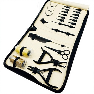 Kit de Herramientas Comerciales Nomex International para Extensiones de Cabello: Alicates, Hilos, Pinzas de Seccionamiento, Agujas Tipo C, Peine, Barbero - Product Image 1