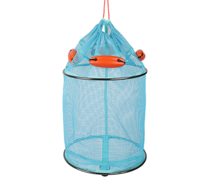 Panier flottant robuste pour la pêche en eau salée, avec fermeture à cordon, pour la pêche depuis le rivage, filet flottant pour le stockage des poissons - Product Image 1