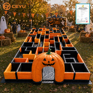 Ceyu Laberinto Inflable Grande de <span class=keywords><strong>Halloween</strong></span>, Túnel, Arco de Calabaza, Juego Divertido <span class=keywords><strong>para</strong></span> Fiestas Infantiles, Entretenimiento al Aire Libre, Proveedor Mayorista <span class=keywords><strong>para</strong></span> Jardín - Product Image 1