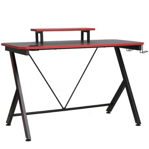 Bureau de jeu en forme de K avec structure métallique pour poste de travail à domicile, table d'ordinateur pour chambre de <span class=keywords><strong>gamer</strong></span>, bureau d'e-sport à domicile - Product Image 1
