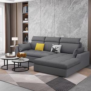 Conjunto de sofá modular de estilo nórdico moderno, sofá cama seccional en forma de L para sala de estar, muebles de tela de diseño caliente para esponja de apartamento - Product Image 4