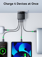 Chargeur rapide multi-ports JOYROOM 3C1A GaN, chargeur rapide USB-C PD GaN 100W