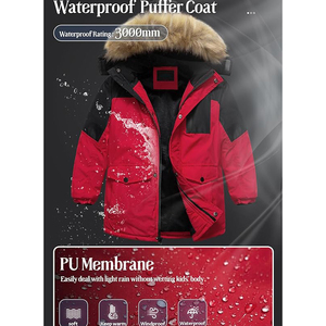Abrigos Acolchados de PU para Niños al <span class=keywords><strong>por</strong></span> Mayor, Chaquetas Acolchadas de Algodón Grueso para Invierno, Estilo Casual para Niños - Product Image 2