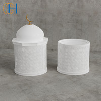 C & H Home Decoration Mubarak Musulman Arabe Ramadan Céramique Ciment Bougeoir Pot