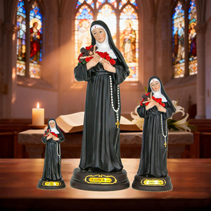 Estatua de Resina Personalizada de Personaje de Monja de Estilo Europeo, <span class=keywords><strong>Santa</strong></span> <span class=keywords><strong>Rita</strong></span>, Recuerdo Religioso para Iglesia, Regalo - Product Image 2