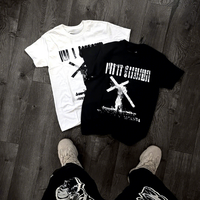 T-shirt personnalisé Slim Fit T-shirt à col rond en coton uni vierge T-shirt Streetwear à impression numérique Anime de haute qualité à épaules tombantes