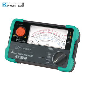 Testeur de résistance d'isolement Kyoritsu 1000V, 3 gammes, compteur numérique pour tests électriques - Product Image 1