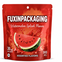 Sachets Mylar personnalisés 3,5g 7g 14g 28g avec fenêtre, anti-odeur, à l'épreuve des enfants, pochettes souples en aluminium pour emballage de capsules et suppléments