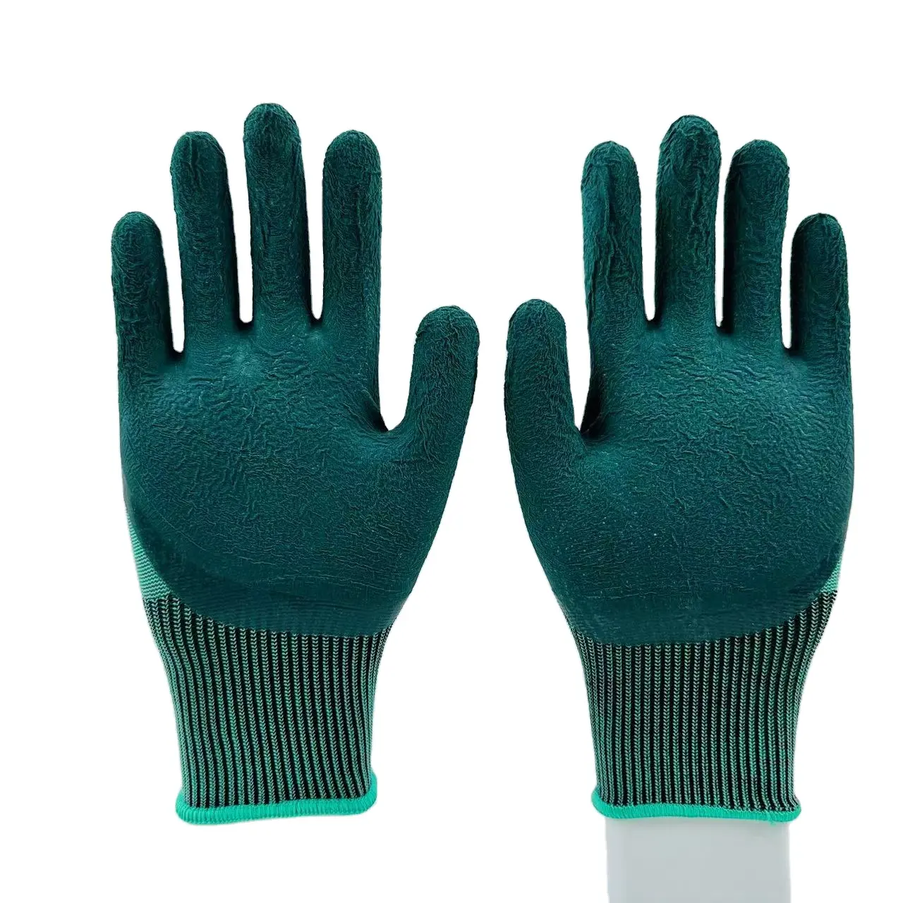 Hot Sale Green Rubber Wrinkle Tragbarer Schutz Sicherheits arbeits handschuhe für Yard Work führte magische Handschuhe für Kinder