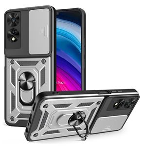 Offre Spéciale avec anneau béquille fenêtre coulissante caméra protecteur étui de téléphone portable pour <span class=keywords><strong>TCL</strong></span> 505 étuis de couverture arrière - Product Image 1