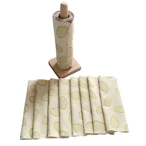 可重复使用的定制印花棉茶巾餐巾厨房无纸巾100% 棉可洗布