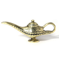 Vintage Geleneksel Aladdin Lambası Saksı Metal El Sanatları Özel Baskılı Altın Kaplama Anahtarlık Aksesuarları Ev Dekorasyonu İçin