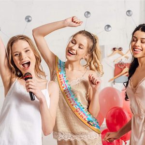 Fascia Hawaiana per <span class=keywords><strong>Compleanno</strong></span> a Tema Tropicale Luau, Fascia Aloha per Donne, per Compleanni del 13°, 16°, 18°, 21° Anno - Product Image 2