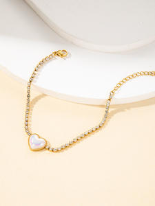 XIXI Braccialetti alla Moda all'Ingrosso, Versatili in Acciaio Inox con Cristalli, Zirconi, Conchiglie, Cuori, Farfalle e Fiori - Product Image 6