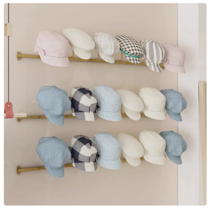 Moderno Organizador de Sombreros de Metal para Montar en la Pared, Elegante Estante de Pared para Almacenamiento de Sombreros - Product Image 1