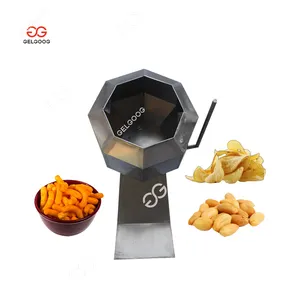 Octagonal Pringles Potato Chip Coating Processing Seasoner Peanut Cookie Snack Food Flavoring Machine