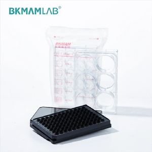 Plat Kultur Sel Biologis/Plat Kultur Bakteri Plastik dengan 6/12/24/48/96 Well, Dasar Datar/Bulat (U)/Runcing (V), Hitam/Putih - Product Image 2