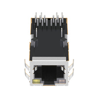 0826-1X1T-KH-F 0826-1X1T-HT-F Kompatibel dengan Konektor RJ45 MagJack PoE++ Base-T 2.5G Port Tunggal dengan LED Oranye & Hijau/Kuning