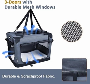 Trasporto aereo all'ingrosso approvato Pet trasportini morbido cucciolo gatto sacchetto di cane realizzato in Nylon poliestere e metallo - Product Image 3