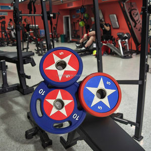 Toptan spor halter & PU yığını 10kg pembe ağırlık plakaları Set ücretsiz kaldırma için toptan aksesuar ağırlıkları ile Fitness ekipmanları - Product Image 4