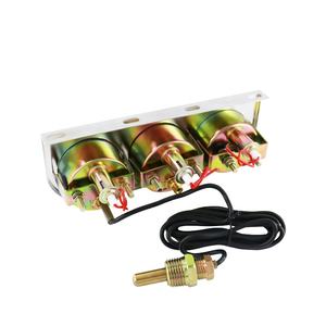 웬레 공장 직판 12V 24V <span class=keywords><strong>2</strong></span>인치(52mm) 암페어 오일 압력 수온 자동차 게이지 세트 유니버셜 크롬 트리플 3 - Product Image 3