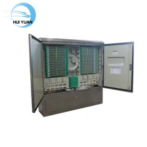 576 Cores Fiber Optical Outdoor Distribution Cabinet with Splice Module Stainless Steel 304 Network Cabinet