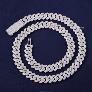 Collar de Joyería de Moda, Collar con Colgante, Joyería Fina, Collar de Plata 925, Joyería para Mujer, Cadena de Plata de Ley 925 con Moissanita - Product Image 3