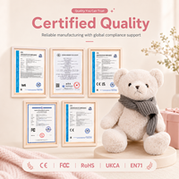 Ours en peluche interactif AI Kumma F-201, jouet parlant alimenté par GPT, compagnon IA pour enfants, animal en peluche noir et marron 35 cm, expédition immédiate
