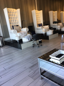 Great Foshan เก้าอี้ทำเล็บเท้าทรงสูงสีขาว - Product Image 4