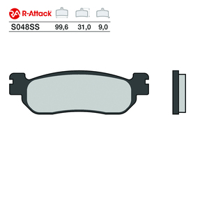 R-Attack S048SS ผ้าเบรกมอเตอร์ไซค์ 99.6x31.0x9.0 มม. แบบซินเทอร์ สำหรับล้อหน้าและล้อหลัง - Product Image 1
