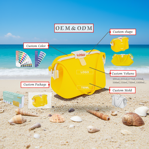 Choice Fun Food Crisper Juego de fiambrera plegable Rectangular Silicona Contenedores de almacenamiento de alimentos plegables - Product Image 3