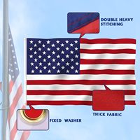 Auf Lager 3x5ft USA-Flagge 100% Polyester Amerikanische Nationalflagge für Außen- und Innendekoration US-Flagge
