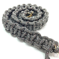 Sangle de sac à main en strass tressée faite à la main, scintillante, avec cristaux, modèle Sp001