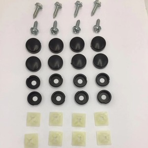 Stainless Steel License Plate <b>Frame</b> Screws 177mm Clamp Kit With Washers And <b>Clips</b> For US Standard Plates - Product Image 2