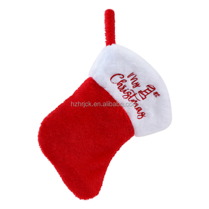 Chapeau <span class=keywords><strong>de</strong></span> Noël en peluche rouge pour bébé 1er et mes premiers bas <span class=keywords><strong>de</strong></span> Noël 2pc Set Ornament - Product Image 6