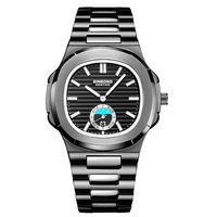 Montre de luxe pour homme, étanche, verre luminescent, acier inoxydable, bracelet 22 mm, style business, quartz, cadran à aiguilles 40 mm, nouvelle